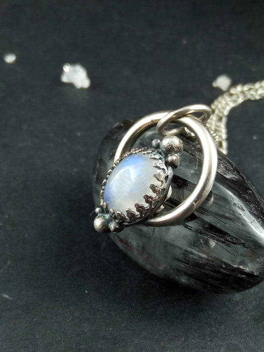 Pendentif Labradorite Blanche