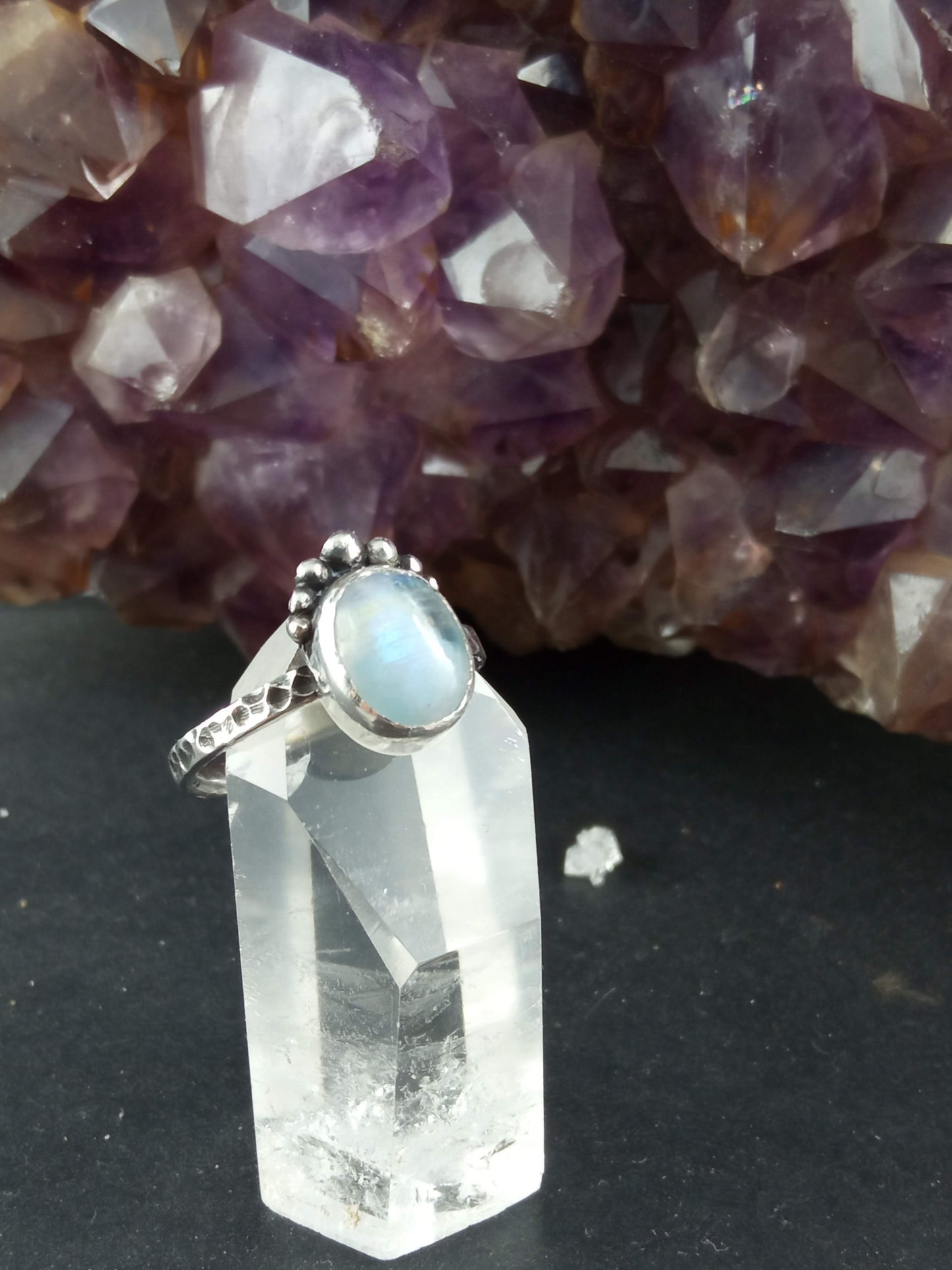 Bague Labradorite Blanche T.55