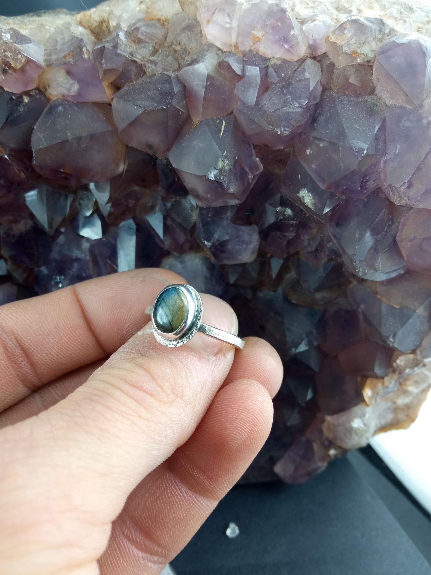 Bague Labradorite T.53