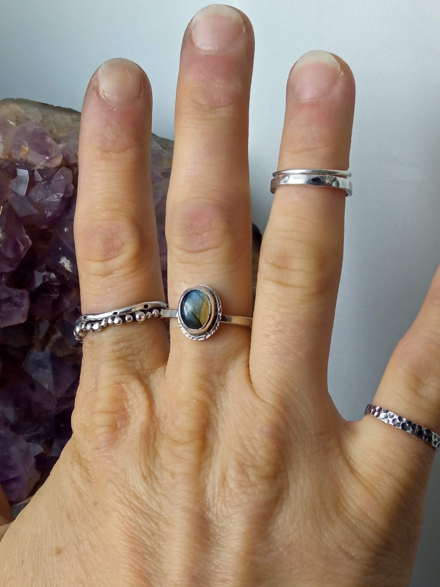 Bague Labradorite T.53