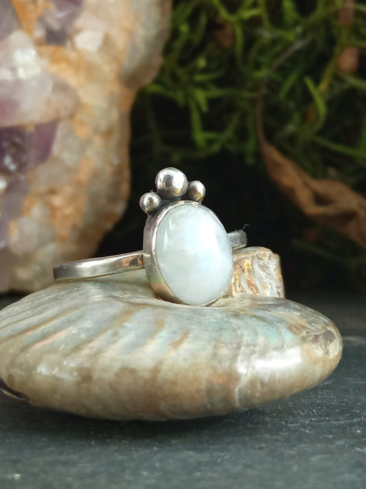 Bague Labradorite Blanche T.56