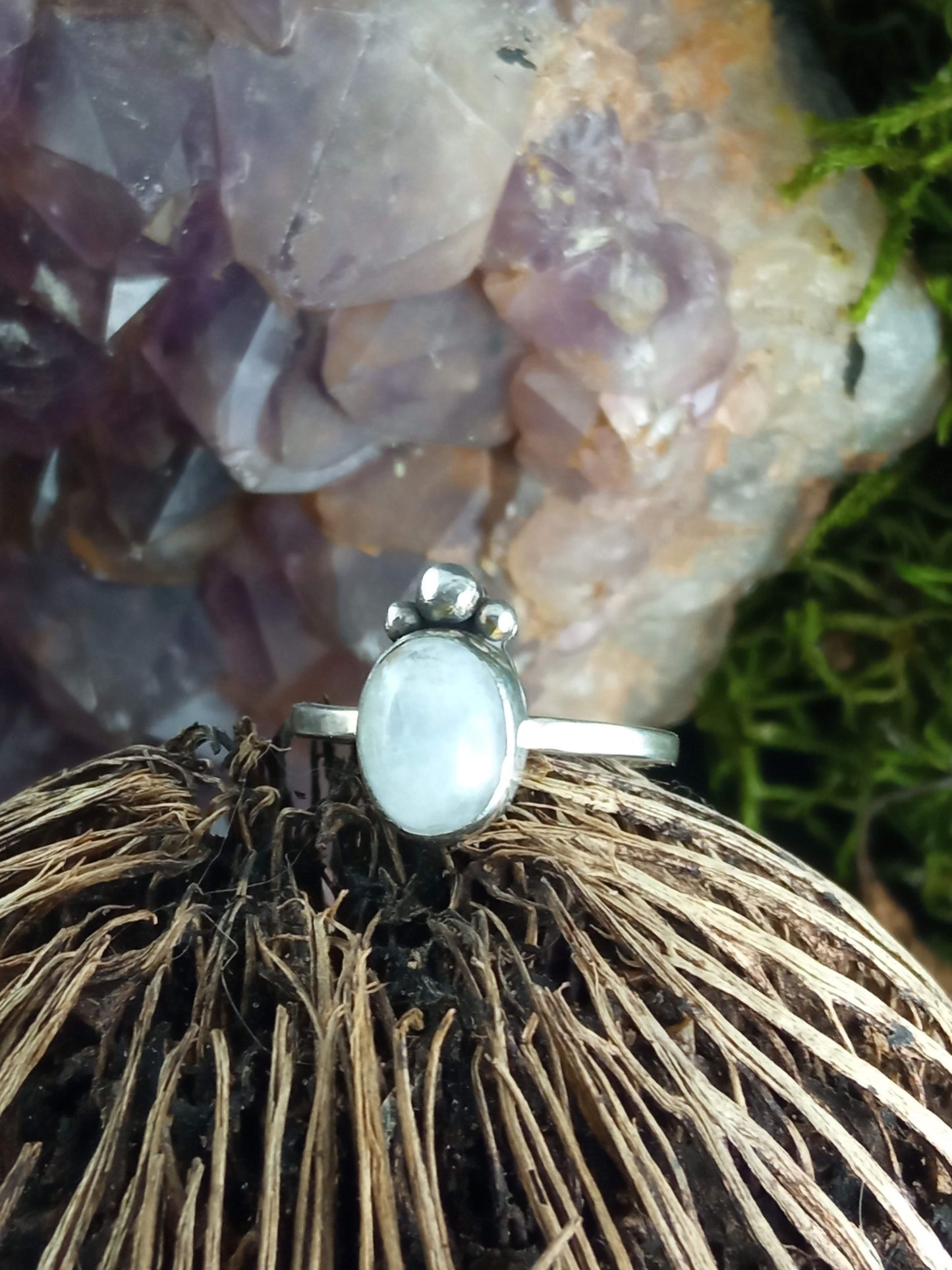 Bague Labradorite Blanche T.56