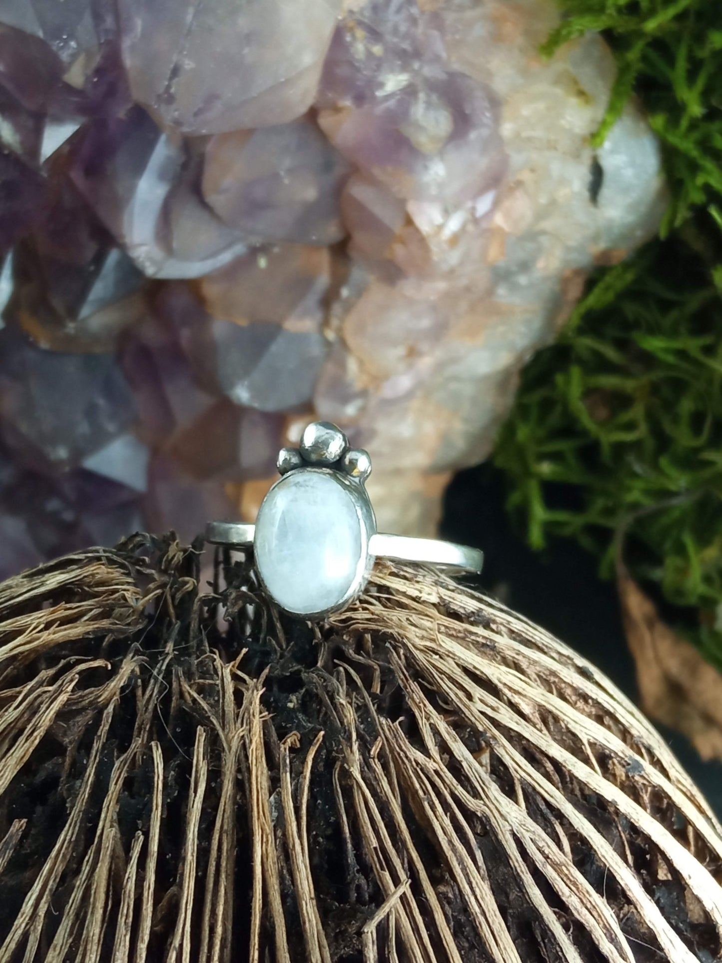 Bague Labradorite Blanche T.56