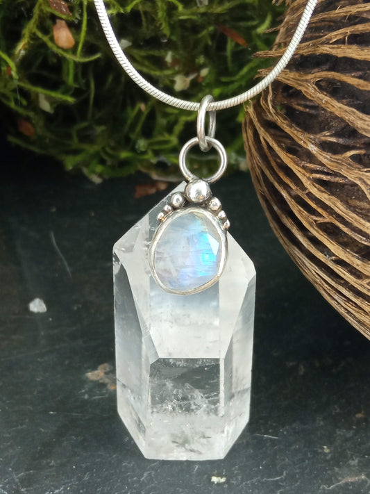 Pendentif Labradorite Blanche