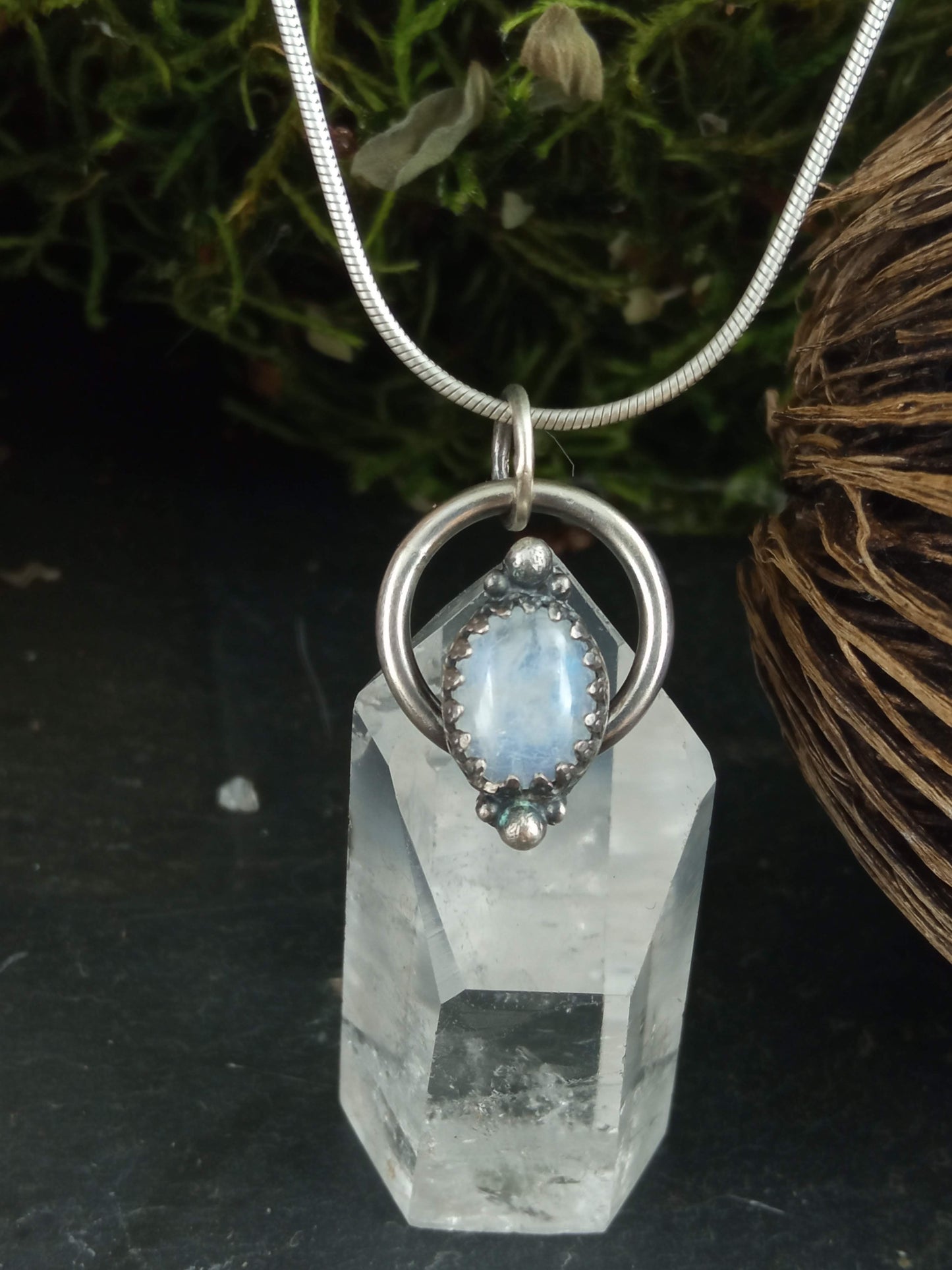 Pendentif Labradorite Blanche