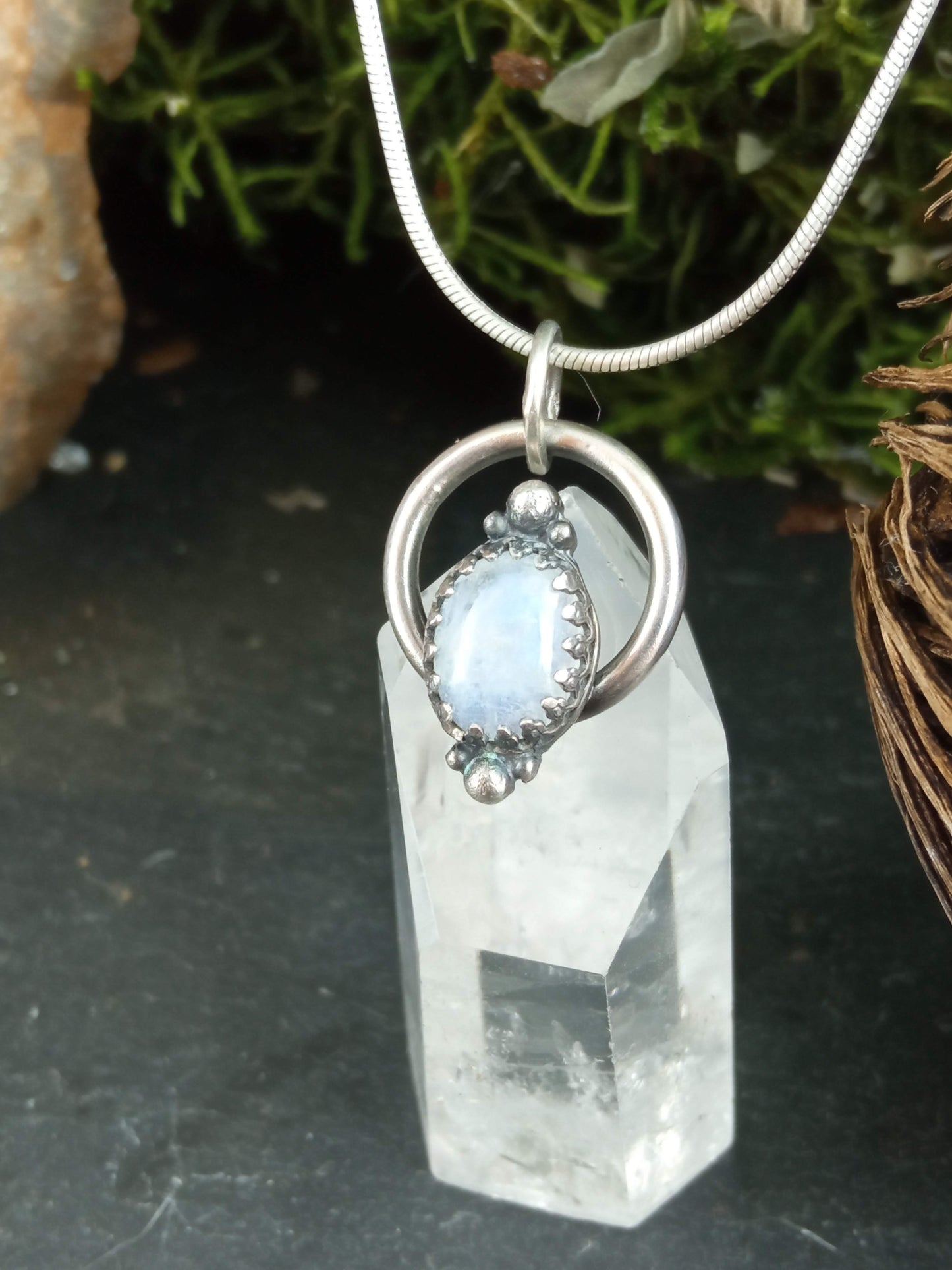 Pendentif Labradorite Blanche