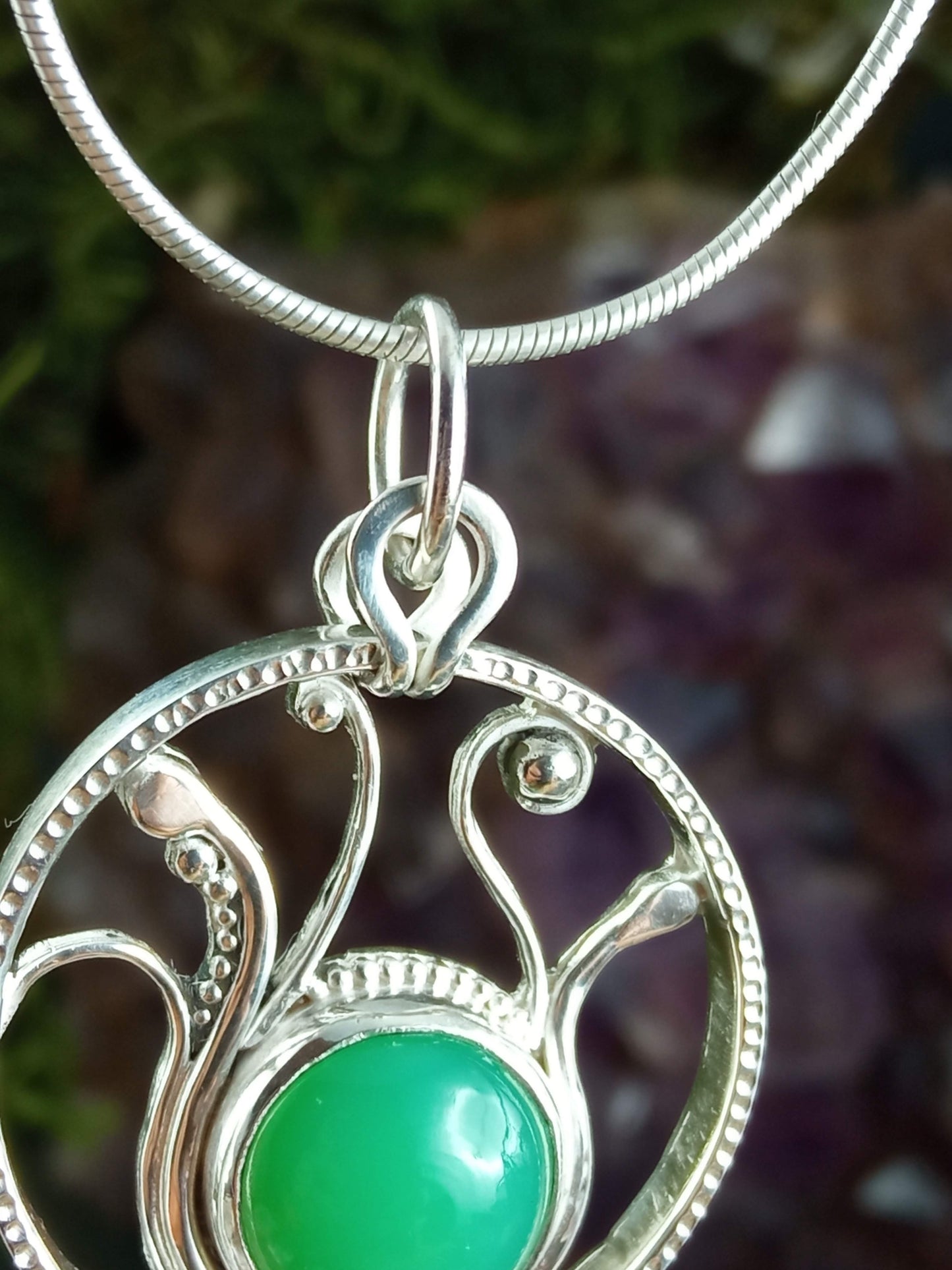 Pendentif chrysoprase