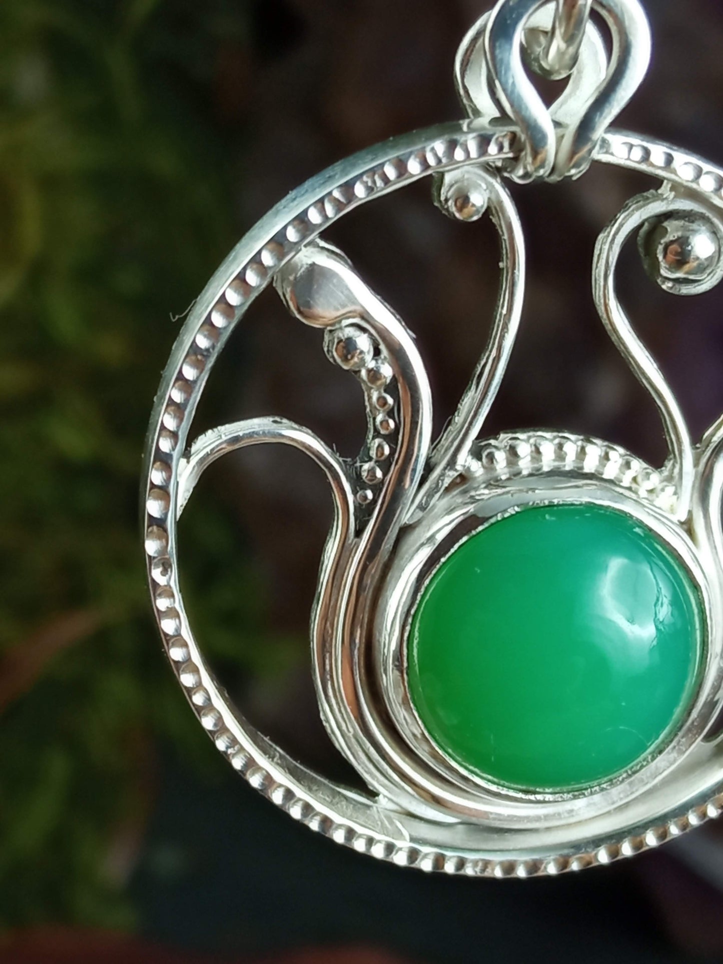 Pendentif chrysoprase