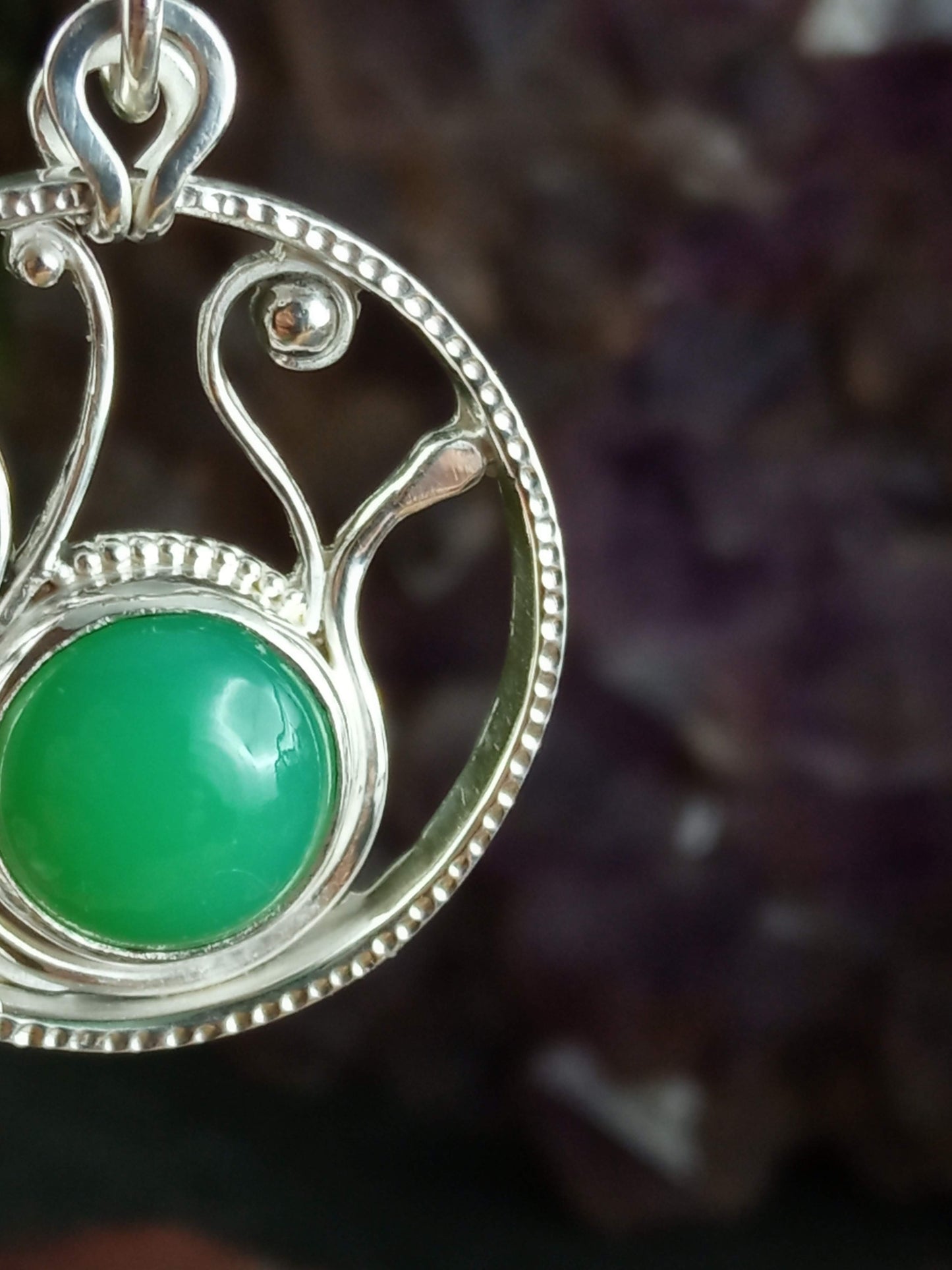 Pendentif chrysoprase