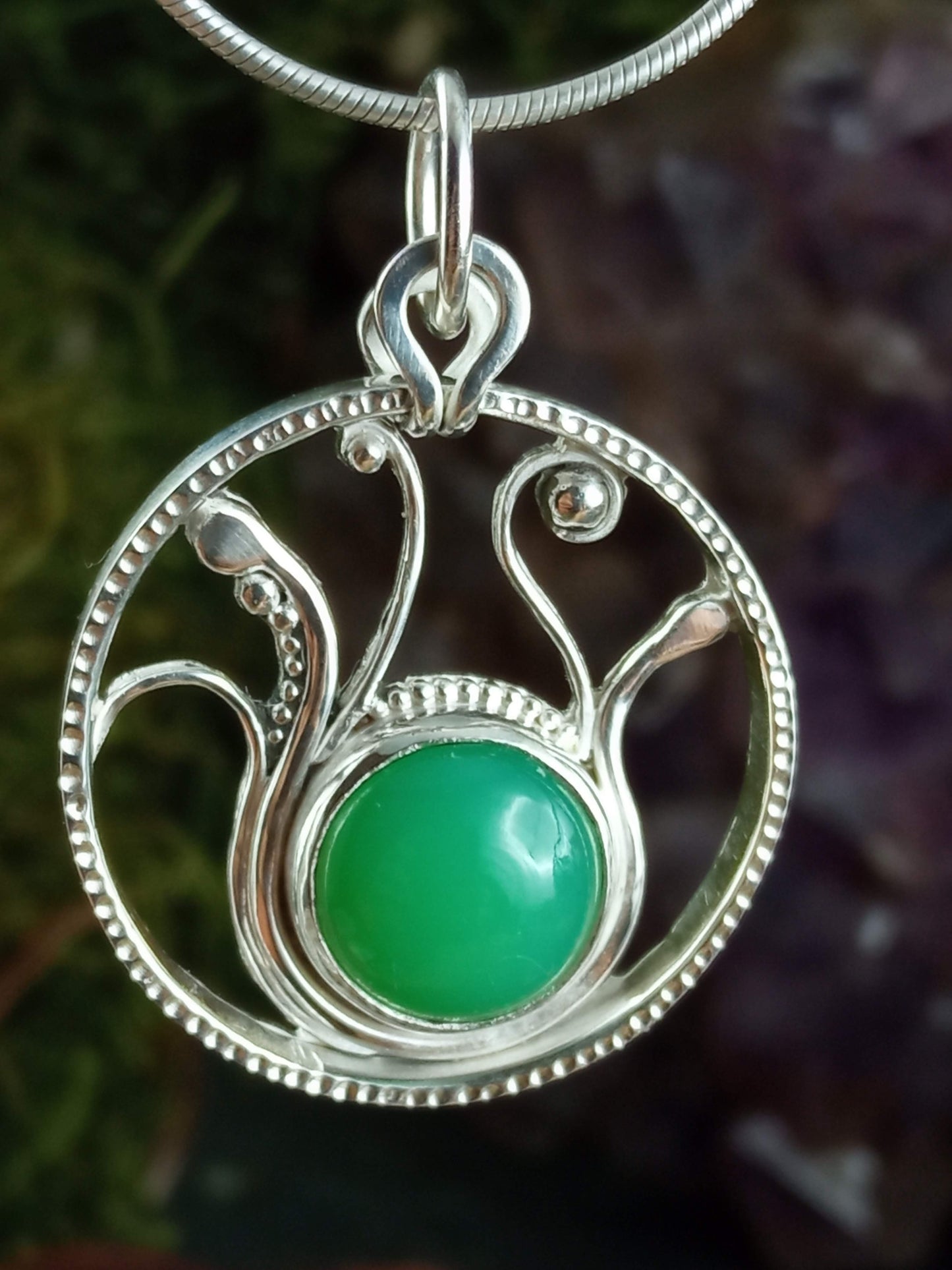 Pendentif chrysoprase